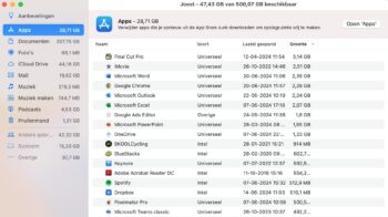 Apps opruimen van computer